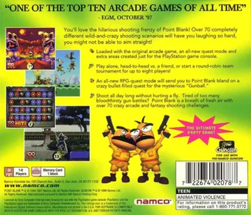 Point Blank (US) box cover back